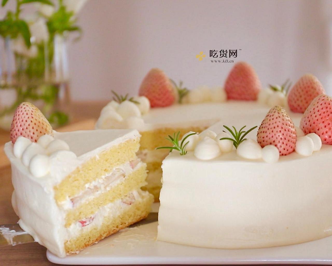 白草莓奶油蛋糕的做法 步骤19