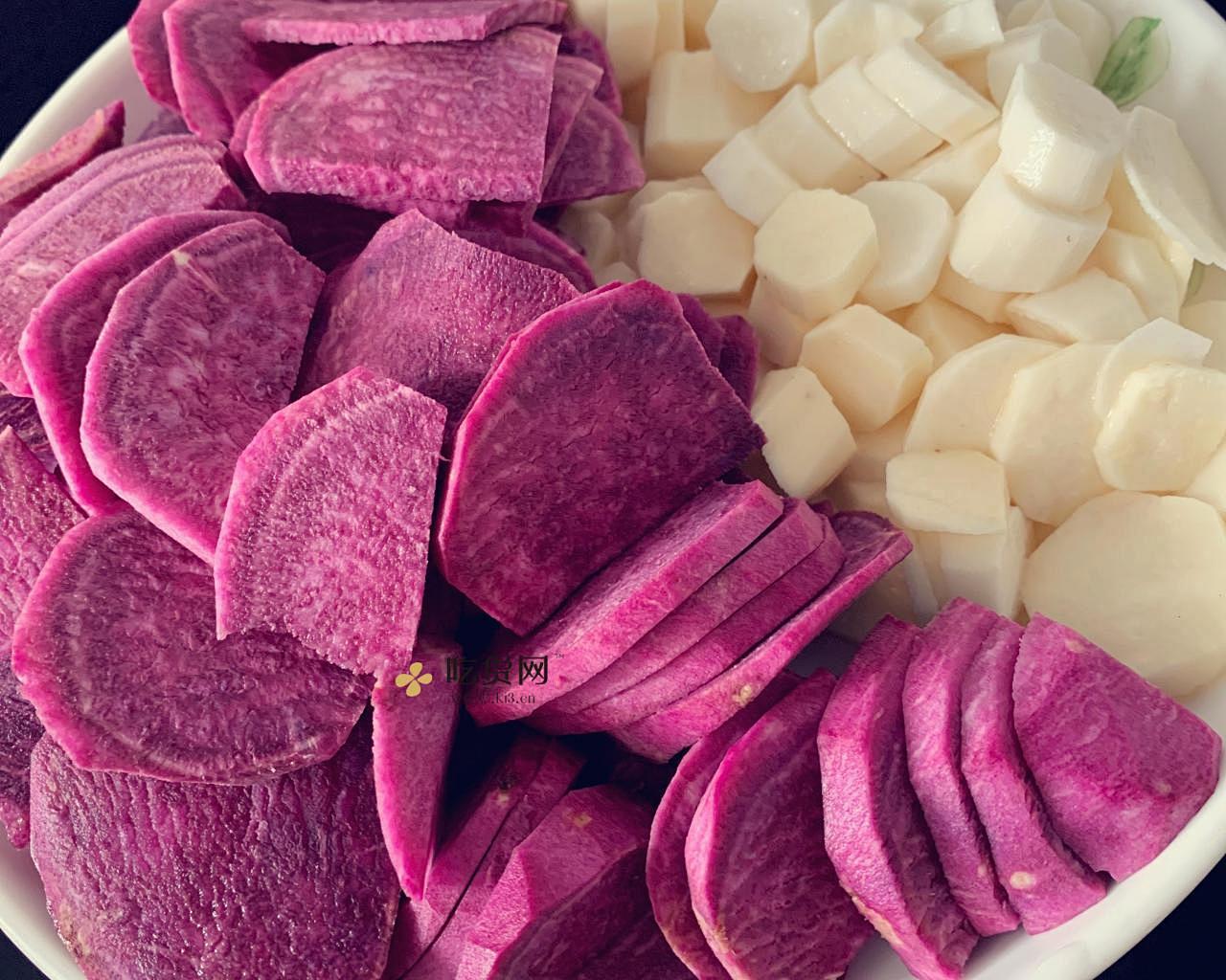 减肥餐紫薯山药饼的做法 步骤1