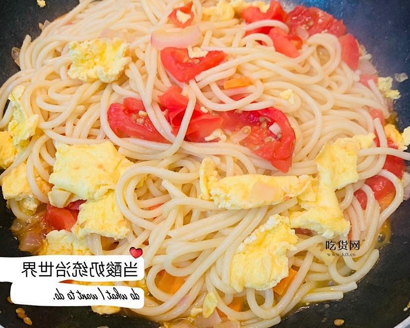 番茄鸡蛋意大利面（减肥餐）的做法 步骤8