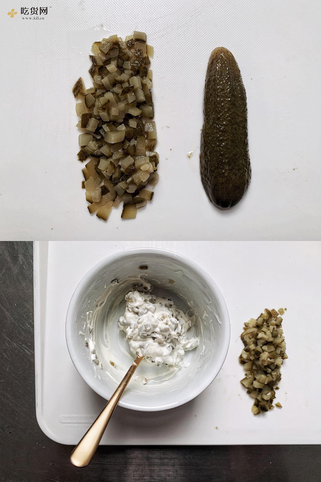 青瓜鳗鱼蛋丝全麦豆豆汉堡【健康一手握】的做法 步骤5