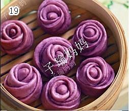 紫薯玫瑰花馒头的做法 步骤19