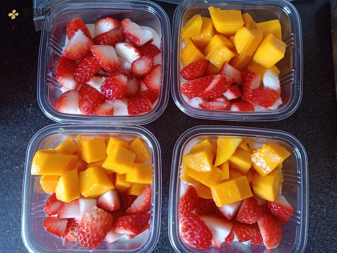 外出郊游必带❗草莓芒果水果捞❗附带酸奶做法❗的做法 步骤6