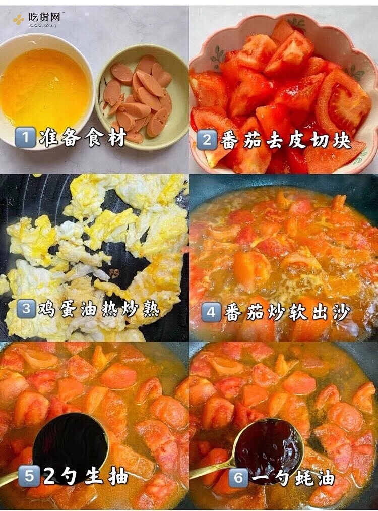 超好吃的番茄火腿鸡蛋盖浇面!的做法 步骤1
