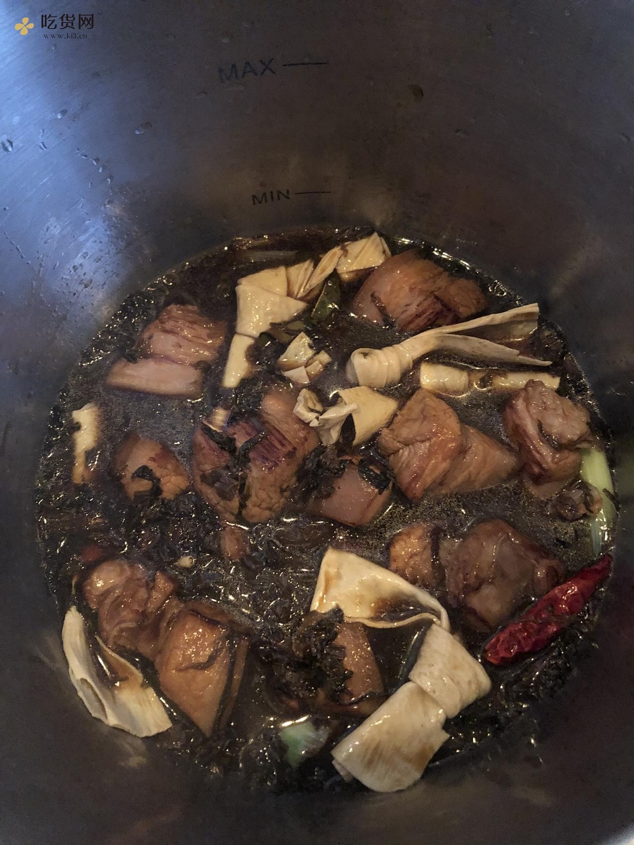 超简单梅干菜烧肉（高压锅）的做法 步骤6