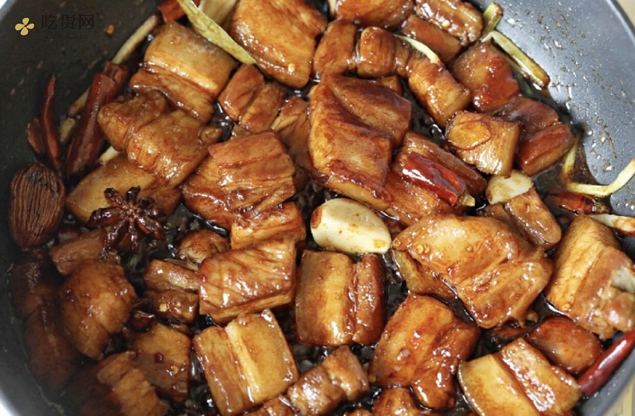 北鼎铸铁锅食谱｜梅干菜烧肉的做法 步骤14