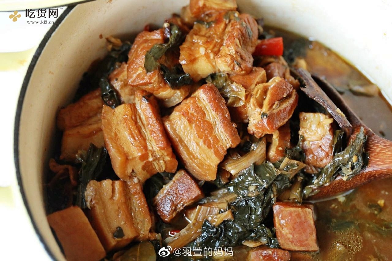 北鼎铸铁锅食谱｜梅干菜烧肉的做法 步骤22