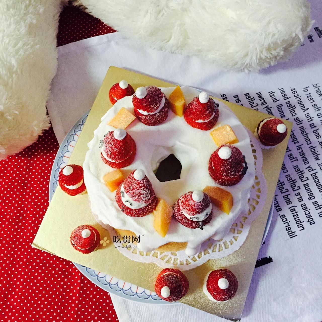 圣诞草莓雪人裸蛋糕～超简单懒人版的做法 步骤7