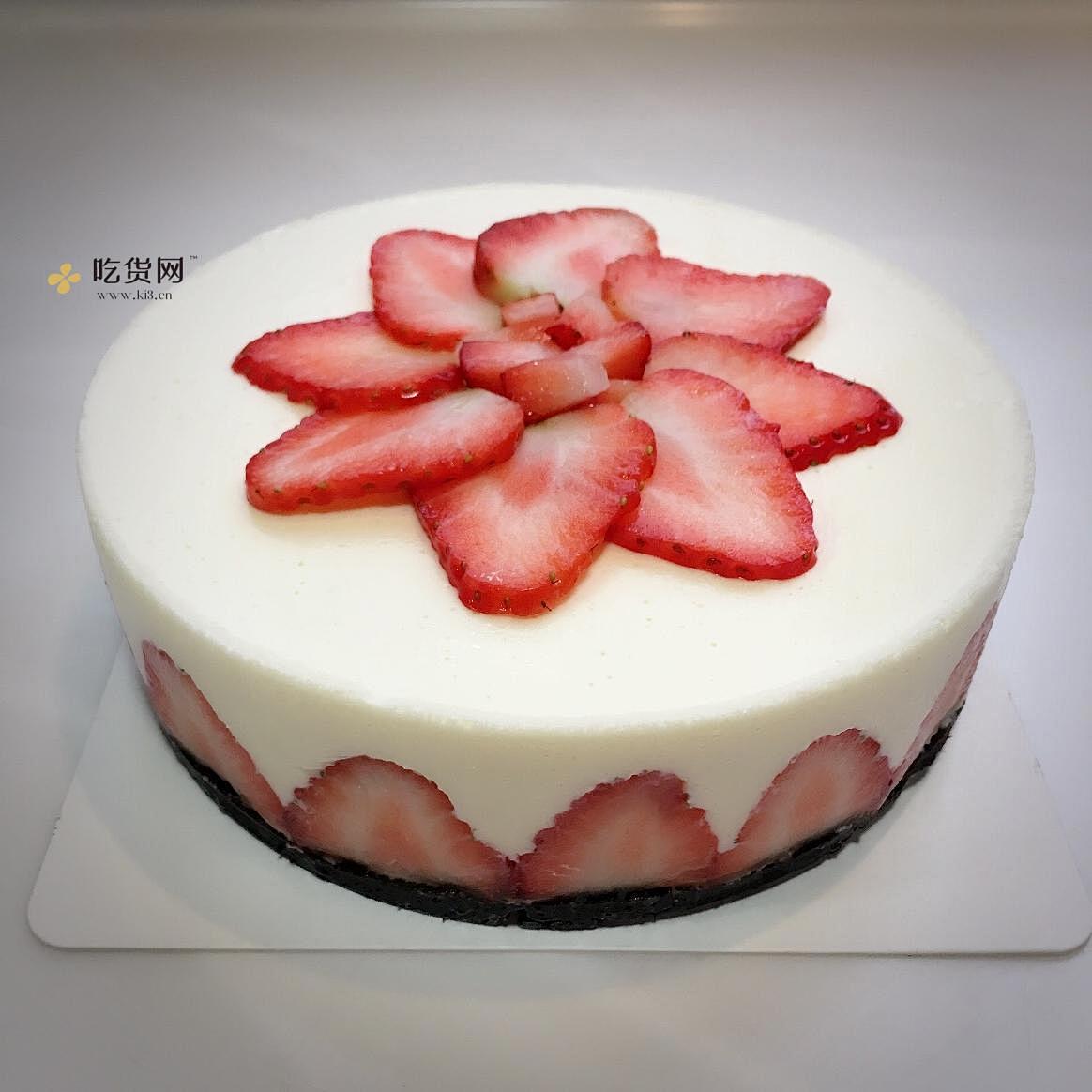 草莓芝士蛋糕（6寸）的做法 步骤20