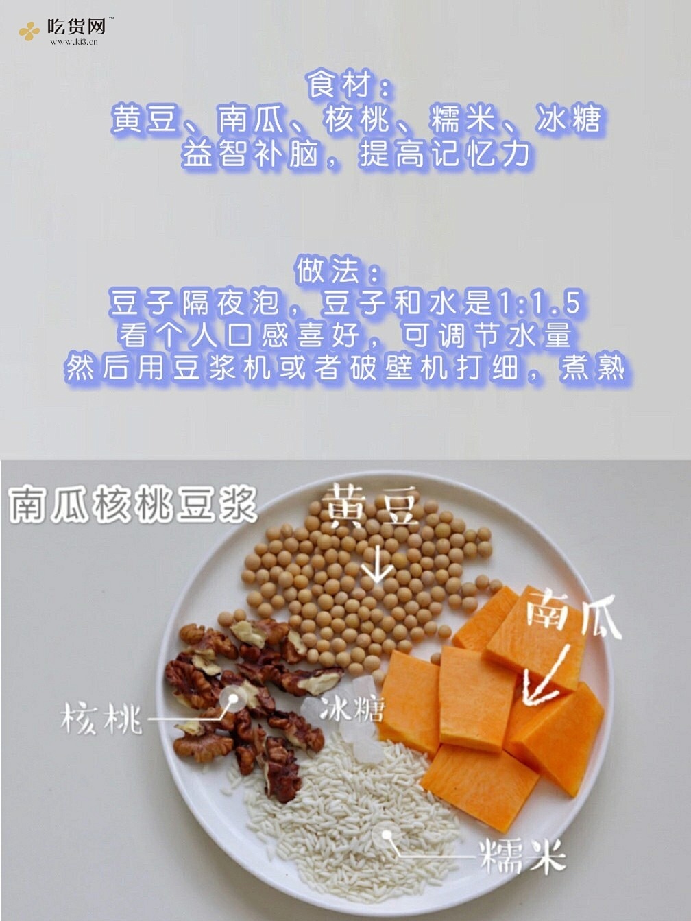 敲简单！一周6款养生豆浆食谱|早餐搭配的做法 步骤2