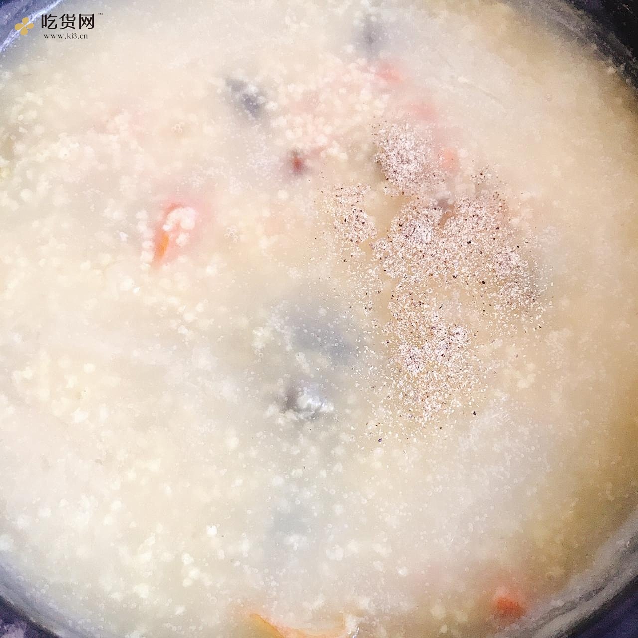 火腿皮蛋小米粥的做法 步骤9
