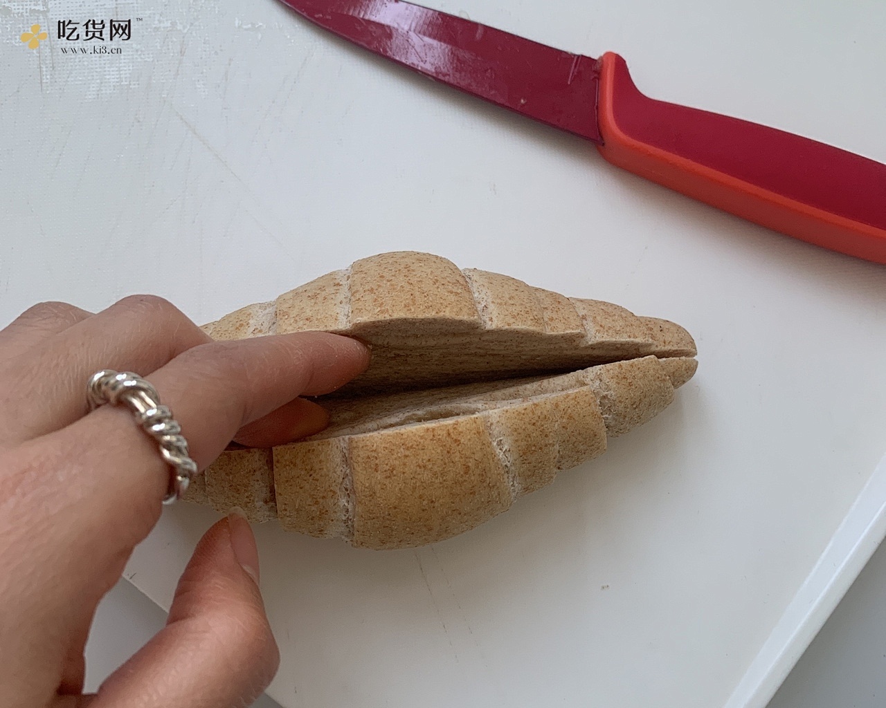 咖喱菠萝虾芝士盐面包【健康一手握】的做法 步骤4