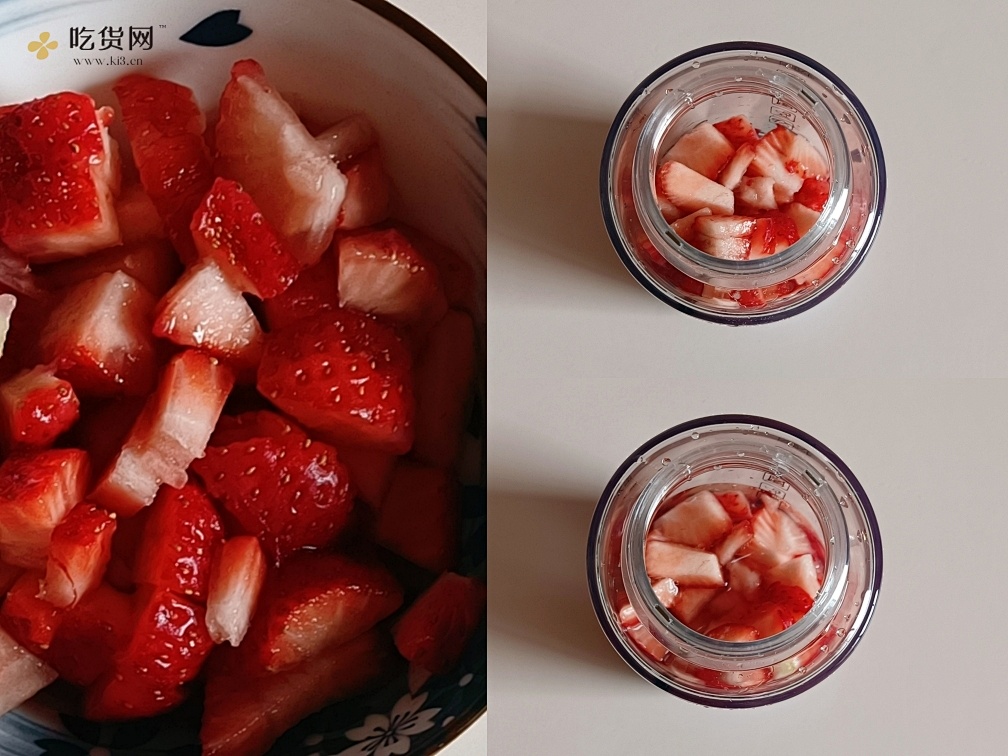 草莓蜂蜜气泡水的做法 步骤2