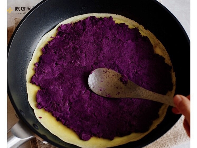 【Keep减肥餐】紫薯卷热可可早餐的做法 步骤3