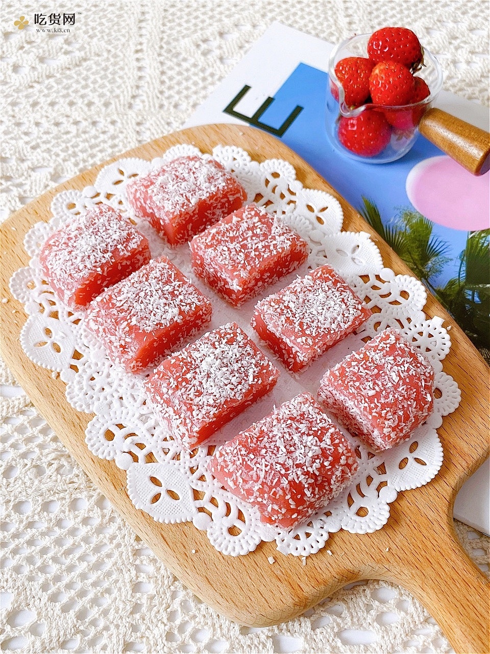 酸甜开胃的草莓糕的做法 步骤8