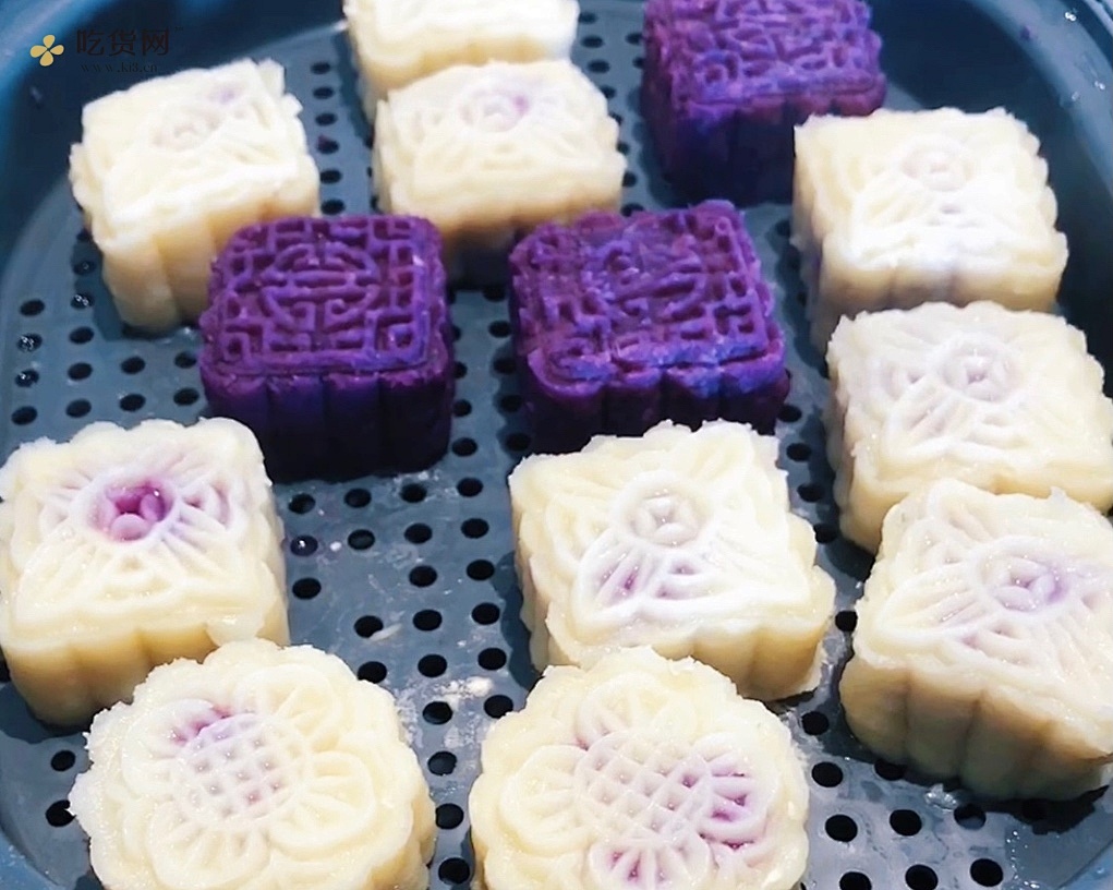 蜂蜜山药紫薯糕的做法 步骤9