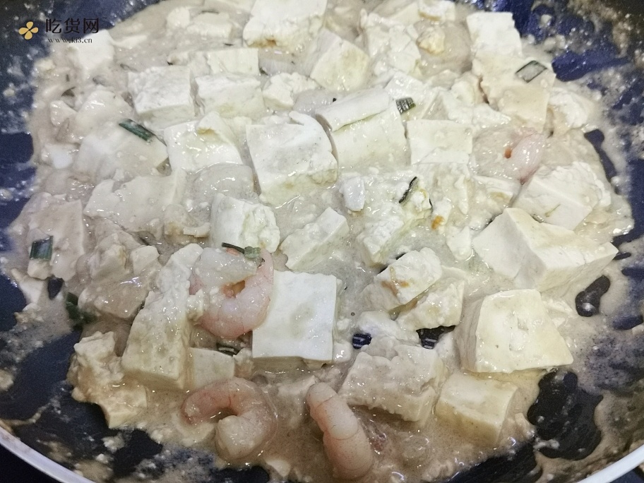 减肥餐-咸蛋黄虾仁豆腐的做法 步骤9