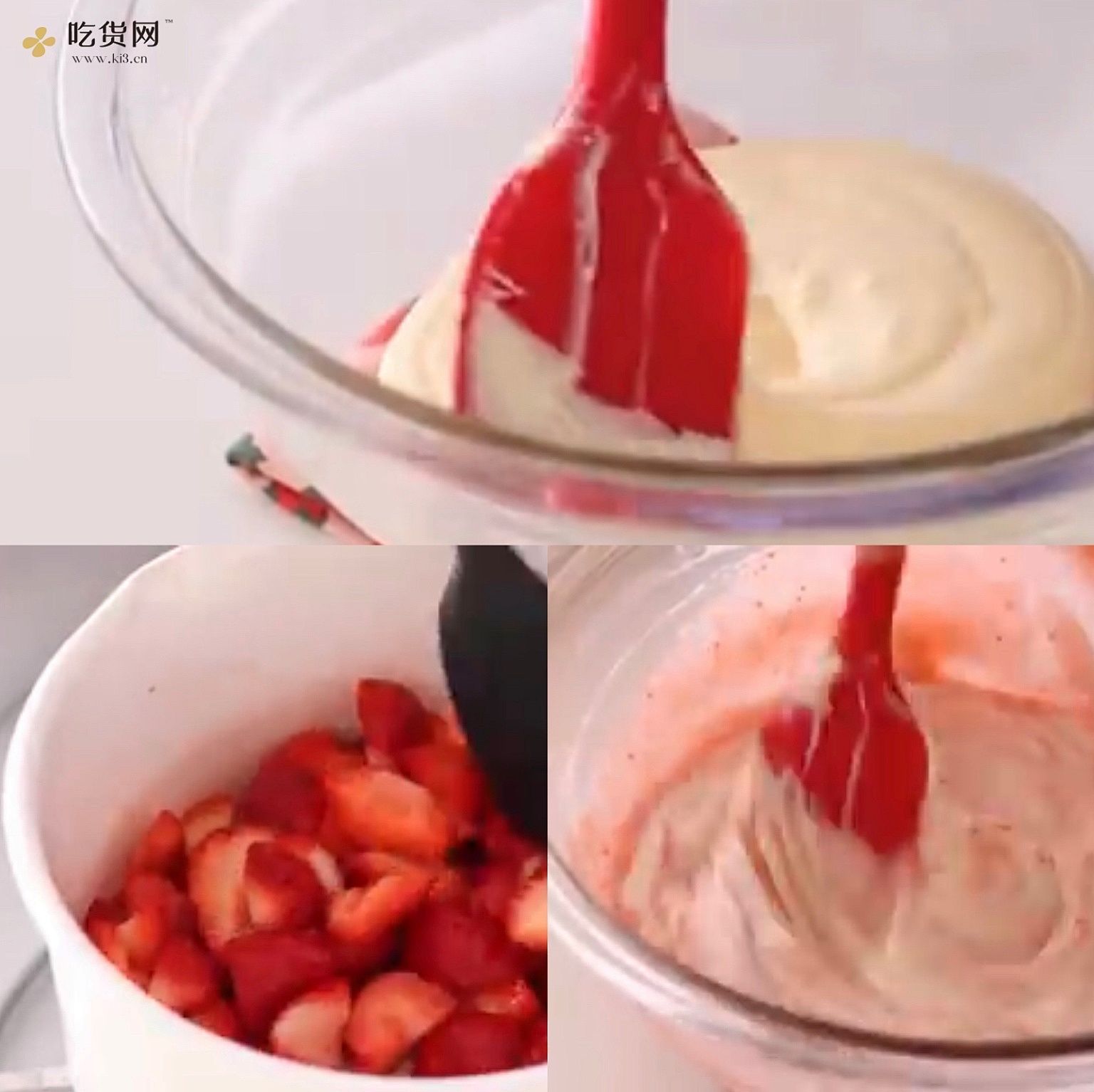 strawberry cheesecake草莓慕斯蛋糕（自用图后补）搬运自HidaMari Cooking的做法 步骤2