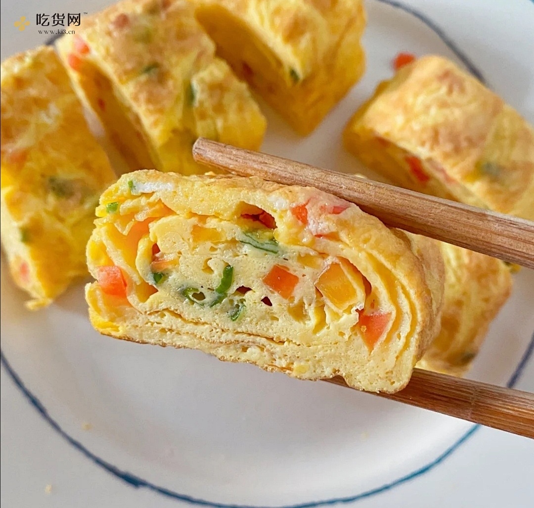 减脂餐｜日式厚蛋烧，快手健康早餐～的做法 步骤3