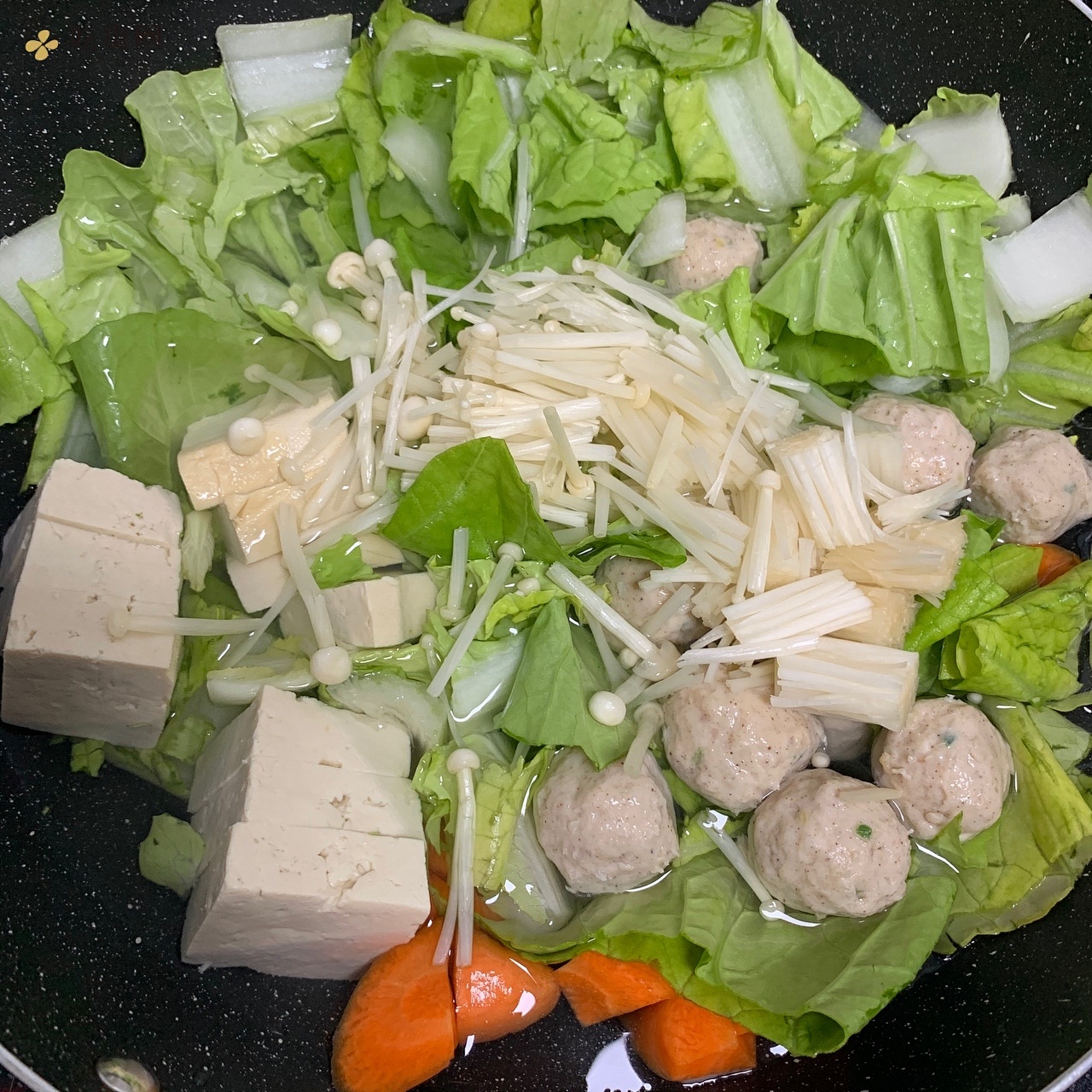 减脂餐蔬菜豆腐汤减肥晚餐的做法 步骤3